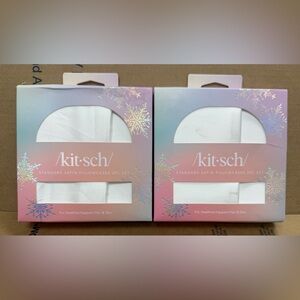 LOT OF 2 Kitsch Beauty SATIN PILLOWCASE SET OF 2, Queen/Standard Size